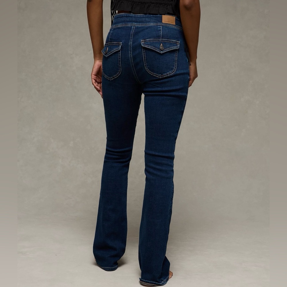 American Eagle Next Level Low-Rise Kick Bootcut Jeans - Picture 2 of 9